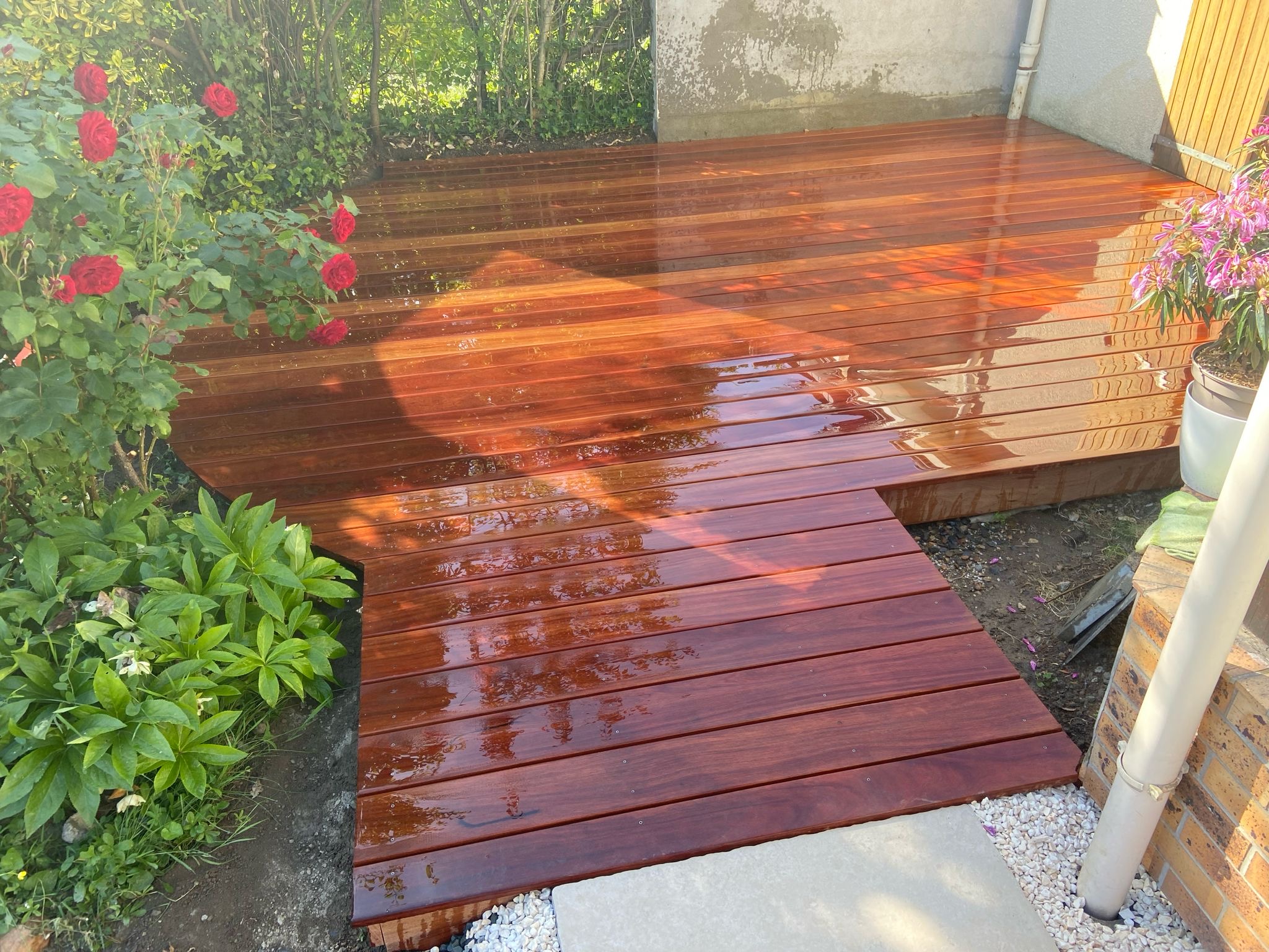 Terrasse aménagée à Angers par Moreau Paysage